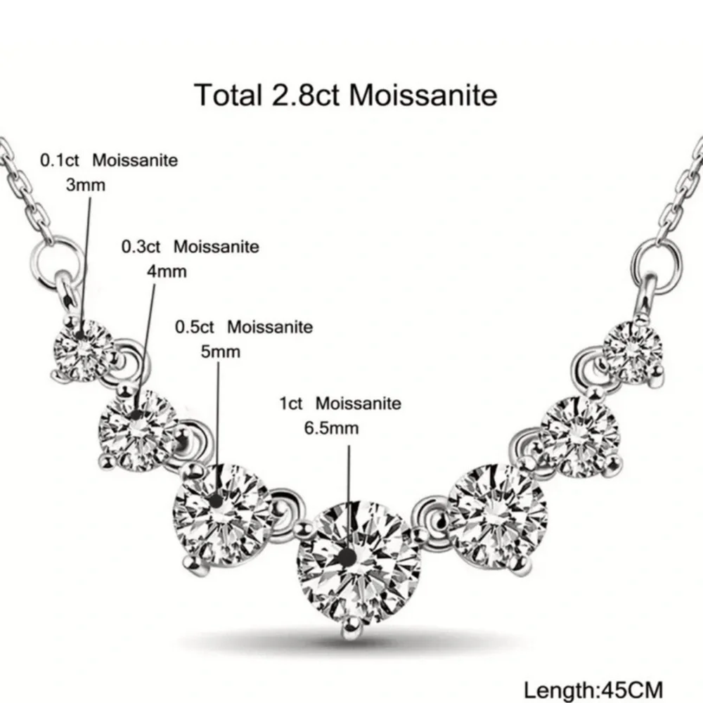 2.8 Ct Moissanite Necklace!